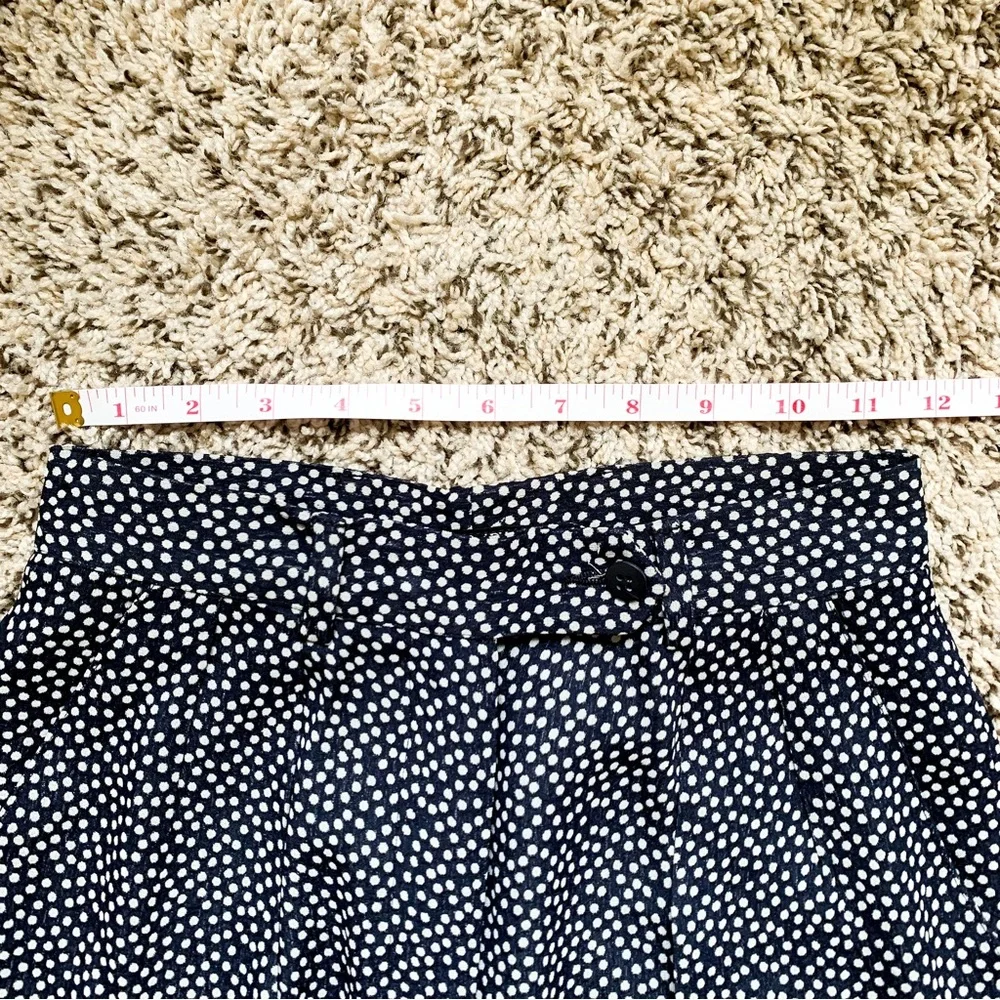 Vintage Giorgio Armani Polka Dot Navy Blue Wode Leg Trouser Pants size small/XS